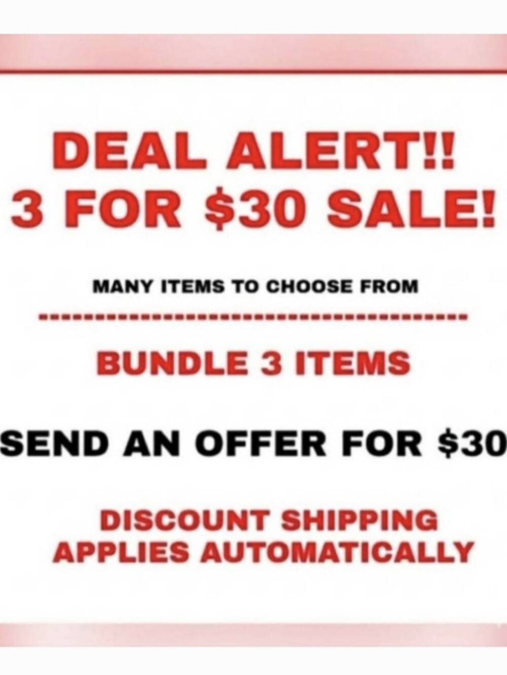 Find ANY ⭐️3 for $30 ⭐️ Sale Here!